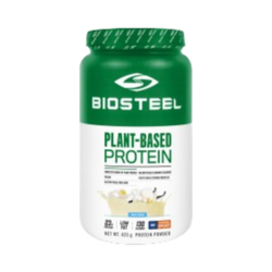 Plant-Based Protein Vanilla on white background