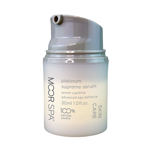 Moor Spa Platinum Supreme Serum on white background