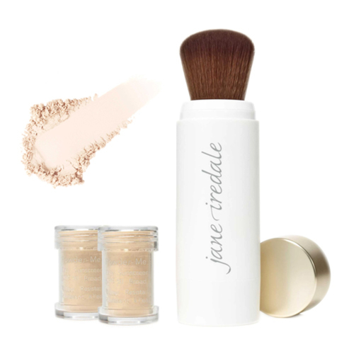 jane iredale Powder-Me SPF 30 Refillable Brush and 2 Refill Canisters - Translucent, 5g/0.18 oz
