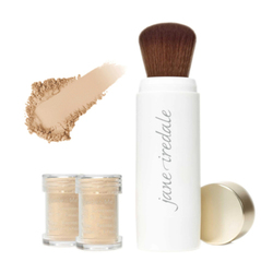 Powder-Me SPF 30 Refillable Brush and 2 Refill Canisters - Tanned on white background