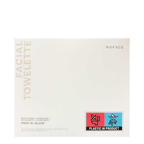 NuFace Prep-N-Glow Dual-Sided Cloths on white background