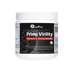 Prime Virility Fertility and Testosterone on white background