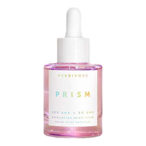 Herbivore Botanicals Prism 12% AHA + 3% BHA Exfoliating Glow Serum on white background