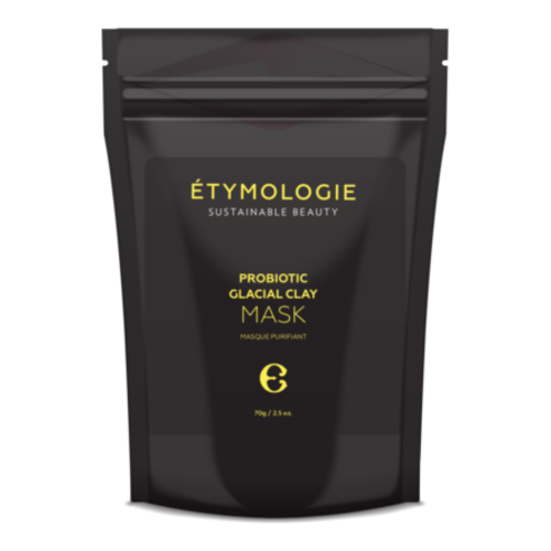 Etymologie Probiotic Glacial Clay Mask on white background