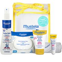 Mustela  on white background