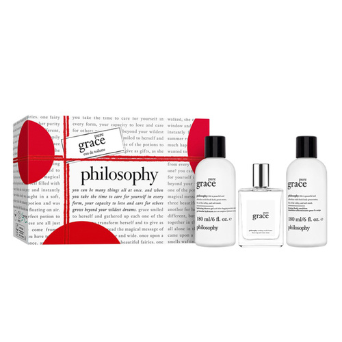 Philosophy Pure Grace EDT Gift Set Trio, 1 set Philosophy Pure Grace EDT Gift Set Trio on white background