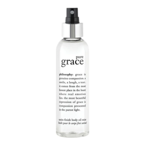 Philosophy Pure Grace Satin Fin Body Oil Mist on white background