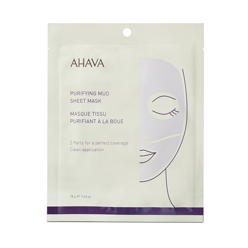 Ahava Purifying Mud Sheet Mask on white background