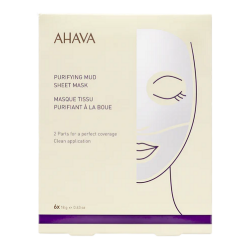 Ahava Purifying Mud Sheet Mask on white background