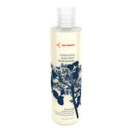 Red Flower Moisturizing Body Lotion - French Lavender on white background