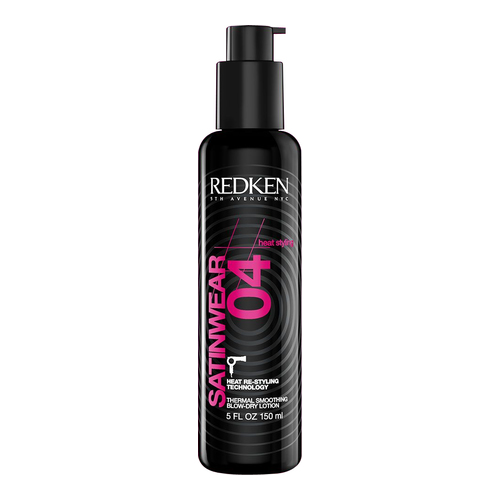 Redken Satinwear 04 Thermal Smoothing Blow-Dry Lotion on white background