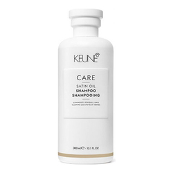 Care Satin Oil Shampoo on white background