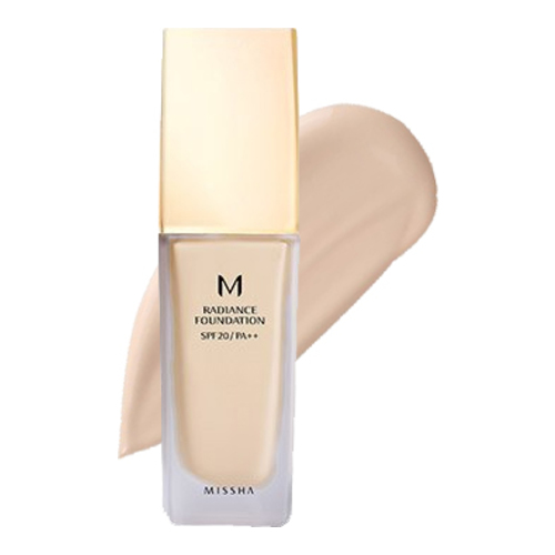 MISSHA Radiance Foundation SPF20/PA++ (No.13 | Vanilla Beige) on white background