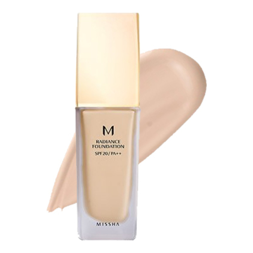 MISSHA Radiance Foundation SPF20/PA++ (No.13 | Vanilla Beige) on white background