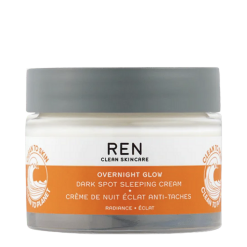 Ren Radiance Overnight Glow Dark Spot Sleeping Cream on white background