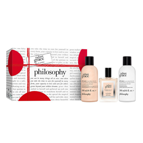 Philosophy Radiant Grace EDP Gift Set Trio, 1 set Philosophy Radiant Grace EDP Gift Set Trio on white background
