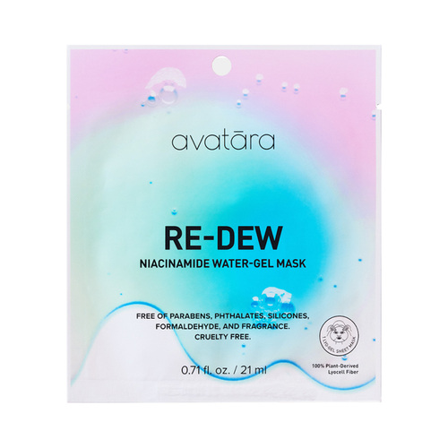 avatara Re-Dew Niacinamide Water-Gel Mask on white background