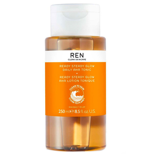 Ren Ready Steady Glow Daily AHA Tonic on white background