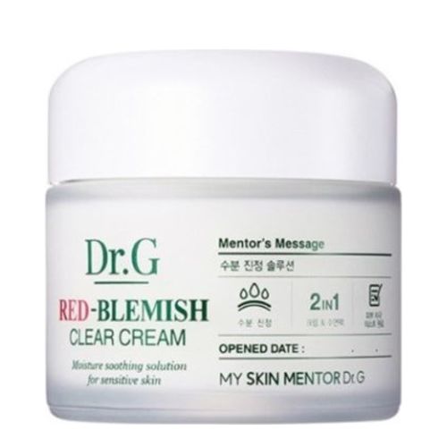 Dr G Red Blemish Clear Soothing Cream on white background