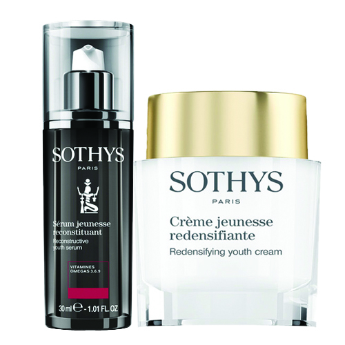 Sothys Redensifying Youth Cream + Reconstructive Youth Serum Duo on white background