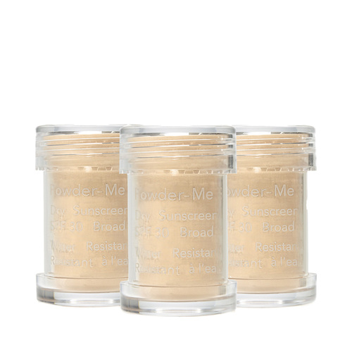 jane iredale Refill Canister for Powder-Me SPF 30 Refillable Brush - Golden on white background