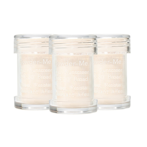 jane iredale Refill Canister for Powder-Me SPF 30 Refillable Brush - Golden on white background