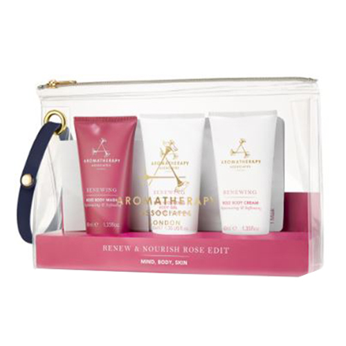 Aromatherapy Associates Renew and Nourish Rose Edit on white background