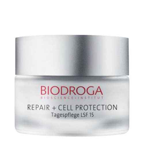 Biodroga Repair + Cell Protection Day Care SPF 15 on white background