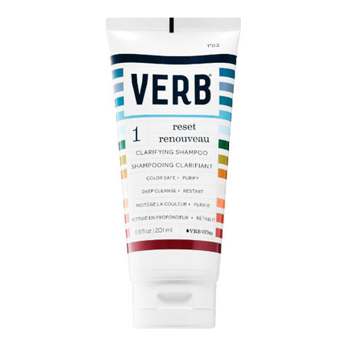 Verb Reset Clarifying Shampoo on white background
