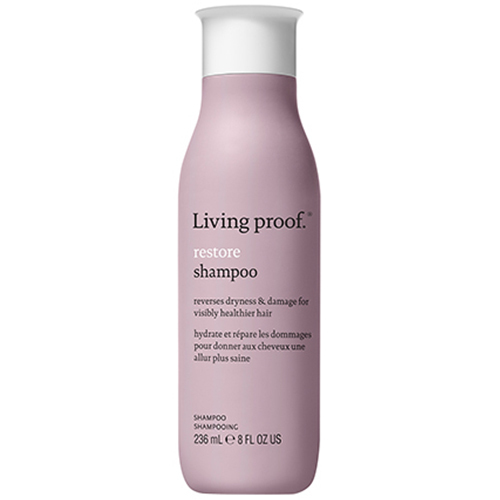 Living Proof Restore Shampoo on white background