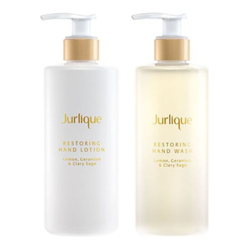 Jurlique Restoring Hand Care Set - Lemon, Clary Sage and Geranium on white background