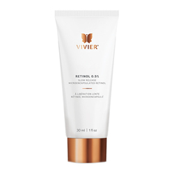 Retinol 0.5% on white background