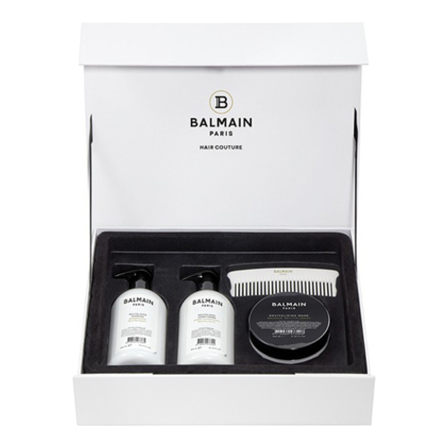 BALMAIN Paris Hair Couture Revitalizing Care Set on white background