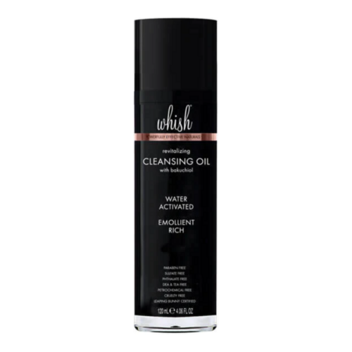 Whish Revitalizing Cleansing Oil with Bakuchiol on white background
