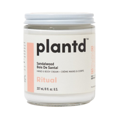 Plantd Skincare Ritual Sandalwood Hand and Body Cream, 237ml/8.01 fl oz Plantd Skincare Ritual Sandalwood Hand and Body Cream on white background