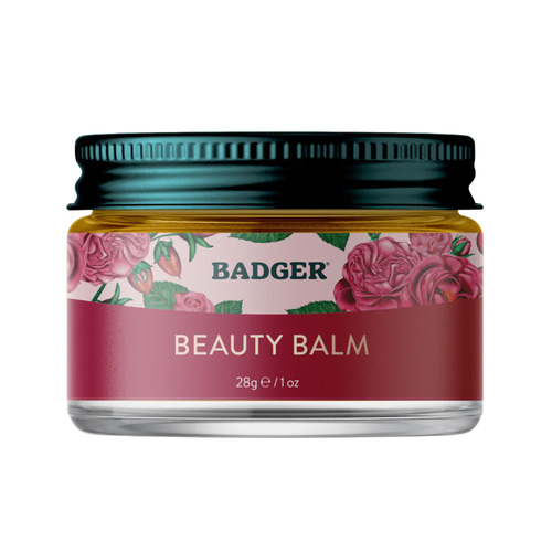 Badger Balms Rose Beauty Balm (Delicate Skin) on white background