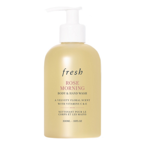 Fresh Rose Morning Body and Hand Wash on white background