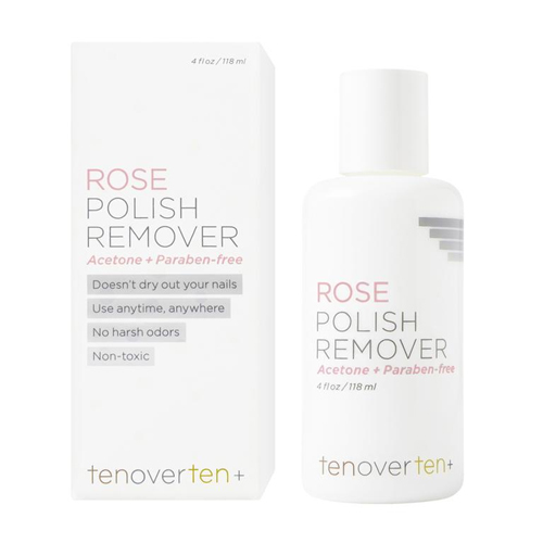 Tenoverten Rose Polish Remover on white background