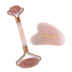 Rose Quartz Facial Roller and Gua Sha