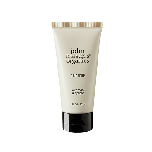 John Masters Organics Rose and Apricot Hair Milk on white background