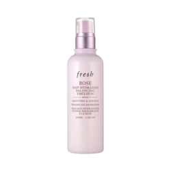 Rose and Hyaluronic Acid Deep Hydration Emulsion on white background