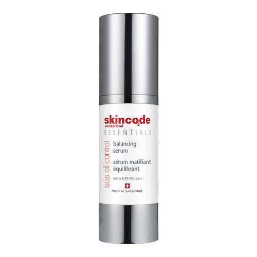 Skincode S.O.S Oil Control Balancing Serum on white background