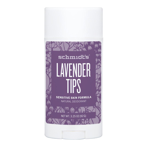 Schmidts Natural Deodorant Sensitive Skin Deodorant Stick - Lavender Tips, 92g/3.25 oz