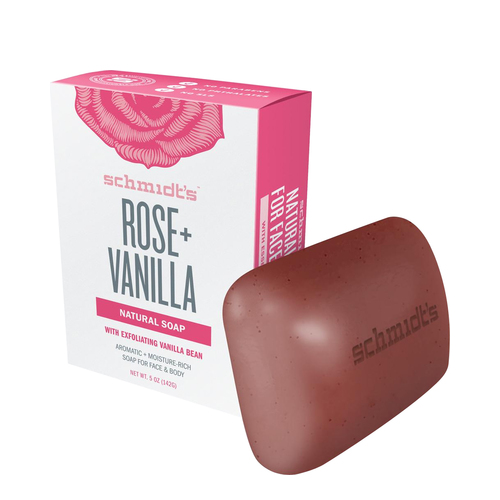 Schmidts Natural Bar Soap - Rose + Vanilla, 142g/5 oz