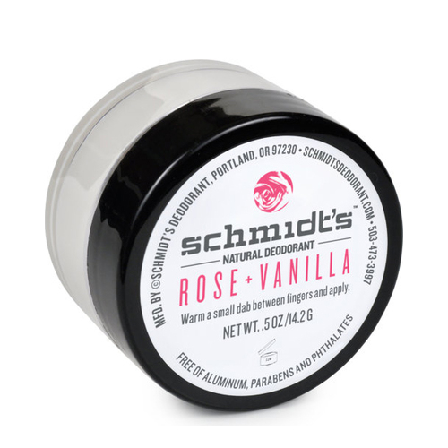 Schmidts Natural Deodorant Jar (Travel Size) - Rose + Vanilla, 14.2g/0.5 oz