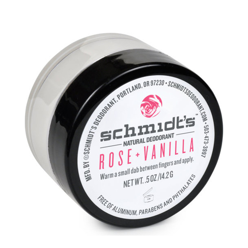 Schmidts Natural Deodorant Jar - Rose + Vanilla on white background