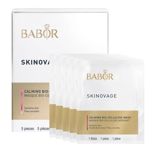 Babor Skinovage Calming Bio-Cellulose Mask (5 Packs) on white background