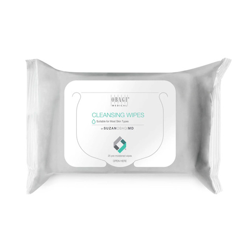 Obagi SUZANOBAGIMD On the Go Cleansing and Makeup Removing Wipes on white background
