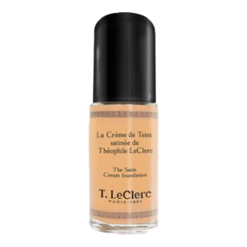 T LeClerc Satin Cream Foundation 01 - Ivoire Satine on white background