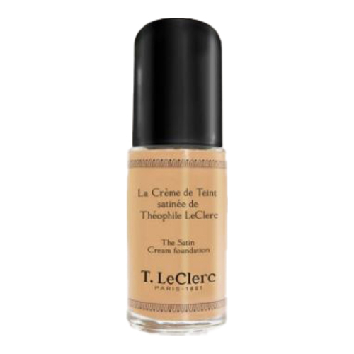 T LeClerc Satin Cream Foundation 01 - Ivoire Satine on white background